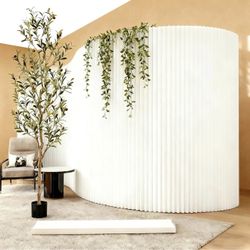 Paper Room Divider Wall Folding Accordion, Modern Retractable Partition Privacy Screen