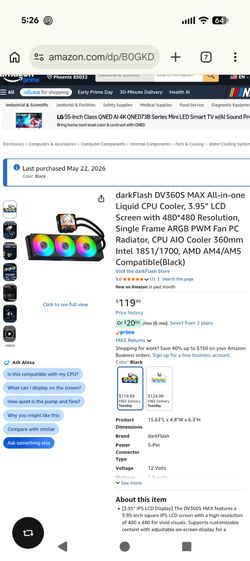 360mm 4 inch lcd Aio