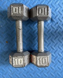 Pair Of 10 Lbs Dumbbells 