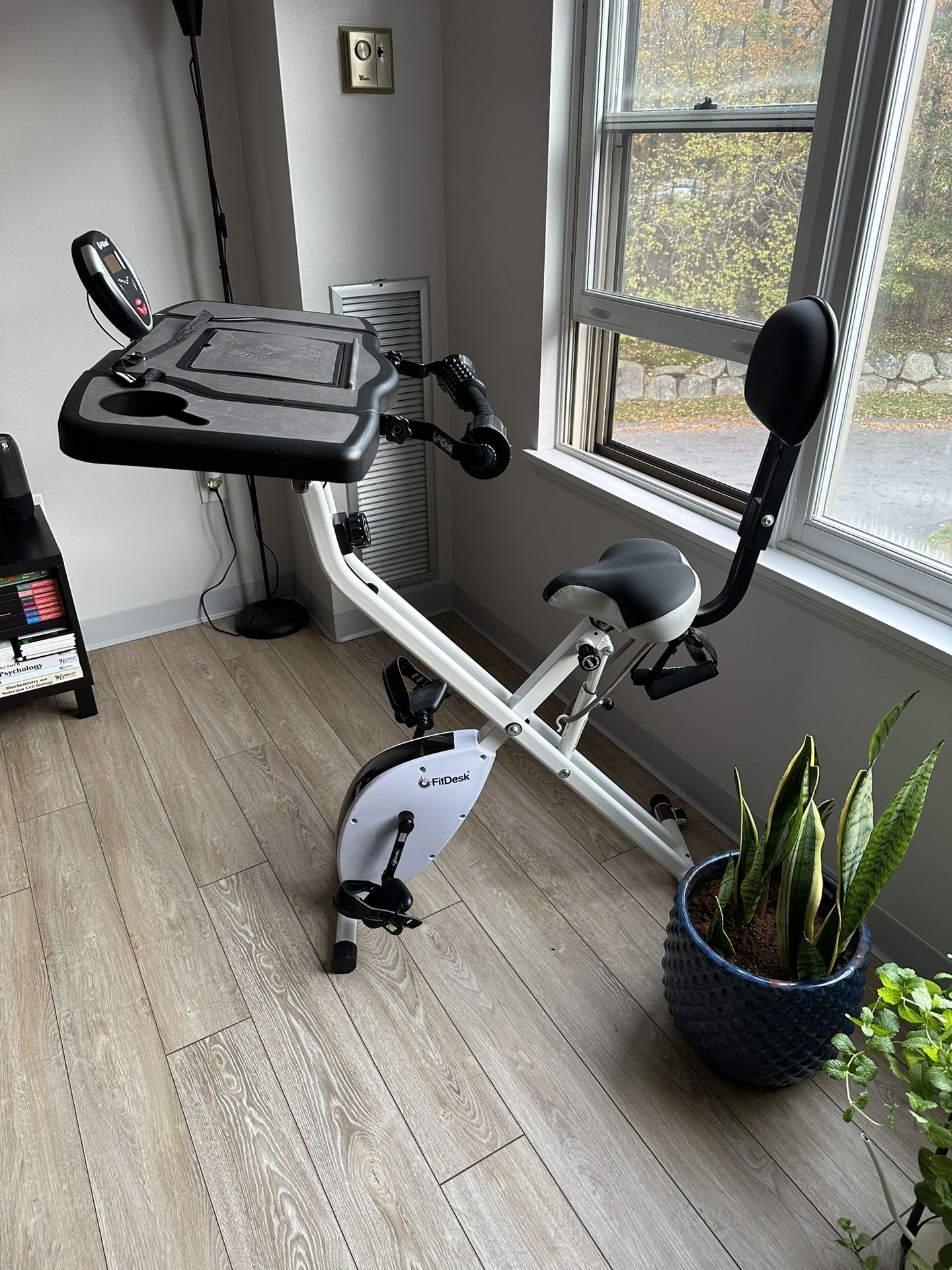 FitDesk Desk Bike 3.0 - Folding Workout Stationary Bicycle Desk