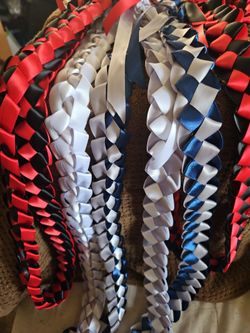 Braided Satin Ribbon Leis – Multiple Colors
