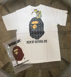 A Bathing Ape BAPE x MCM White Tee