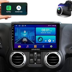 Car Stereo Radio Chevy Chevrolet Silverado 2007-2013, GMC Sierra Yukon Acadia, Wireless CarPlay Android Auto, 10.2 Inch Touch Screen, Backup Camera