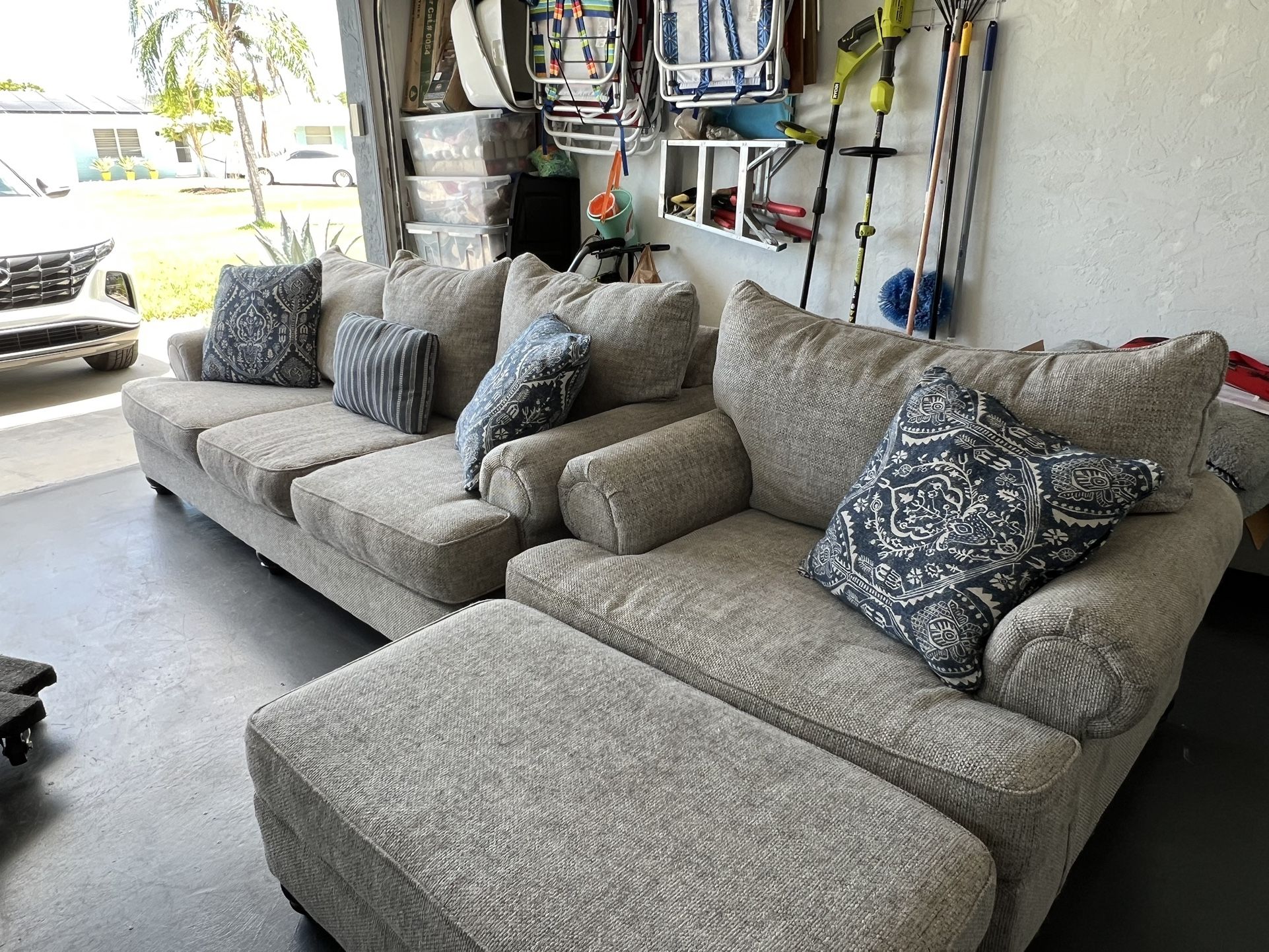 Sofa, Oversized Chair And Ottoman