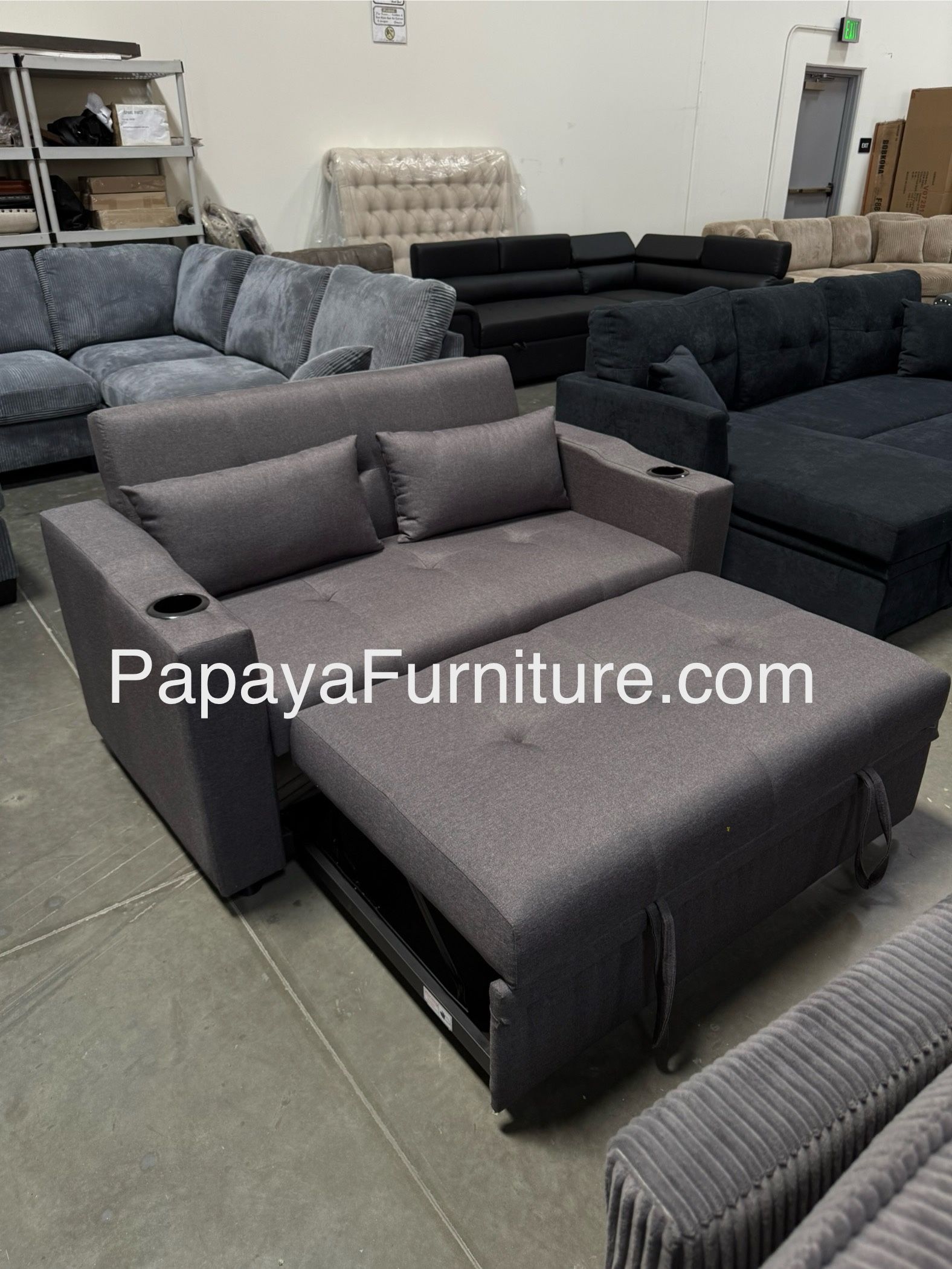 New! Pull-out Comfortable Adjustable Sofa Bed, Sleeper Sofa, Sofa Bed, Pull-out Bed Sofa, Sleeper Sofa Couch, Sofabed, Grey Sofa Bed Dimensions: Sofa:
