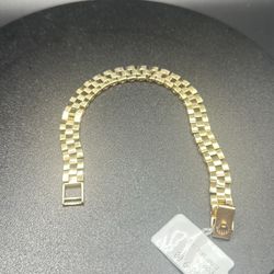 Gold Rolex Shape Bracelet 