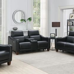 Brand New Sofa Set 100% Leather Same Day Delivery Only $32 Down 