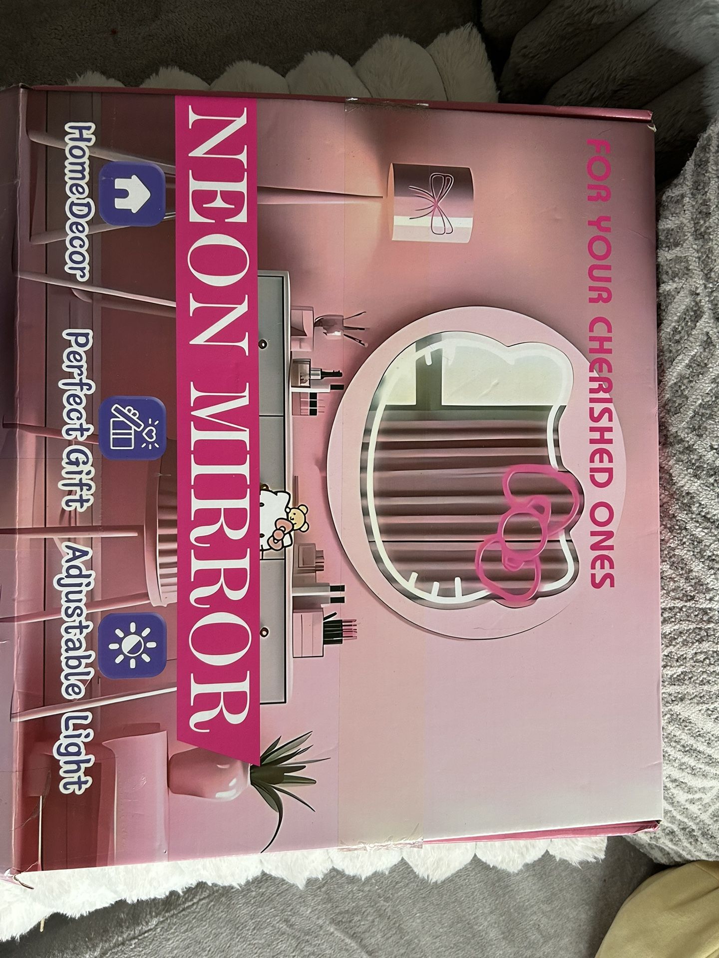 Neon Hello Kitty Mirror