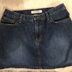 Abercrombie & Fitch Denim Short Skirt - Womans 6