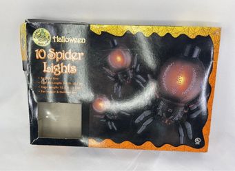 Halloween Spider Lights 10 Orange Black Planet Home Decor