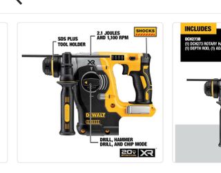DEWALT 20V MAX XR Cordless Brushless 1 in. SDS Plus L-Shape Rotary Hammer  tool only