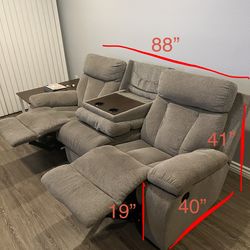 Light Gray Recliner Couch