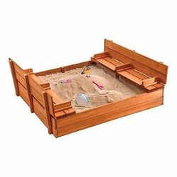 Sandbox with benches