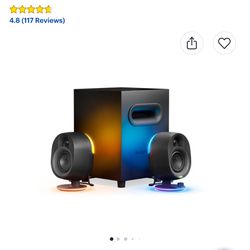 SteelSeries - Arena 7 2.1 Bluetooth Gaming Speakers with RGB Lighting (3 Piece) - Black