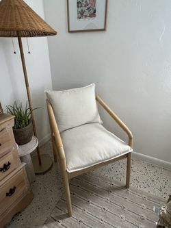 Wood And Cane Arm Chair