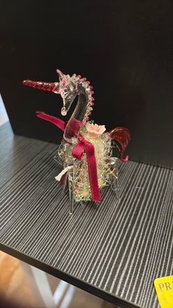 Hand-Blown Glass Unicorn Figurine
