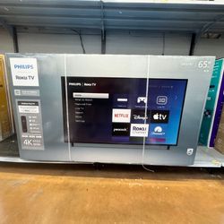 65 Phillips Roku 4K Smart Tv
