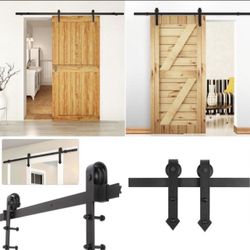 6ft Black Arrow Series Sliding Rail System Door Track  