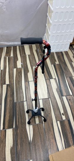 Floral Quad Walking Cane