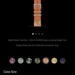 Apple Watch Hermès - 45mm Kraft/Orange Jumping Single Tour
