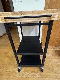 Folding kitchen cart