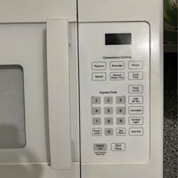 White Over The Range GE Microwave 