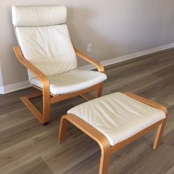 Leather Armchair And Ottoman From IKEA