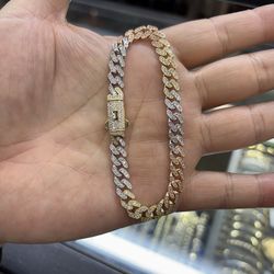 14k tricolor Cuban bracelet ✅ we buy Gold 14k $74 x gram