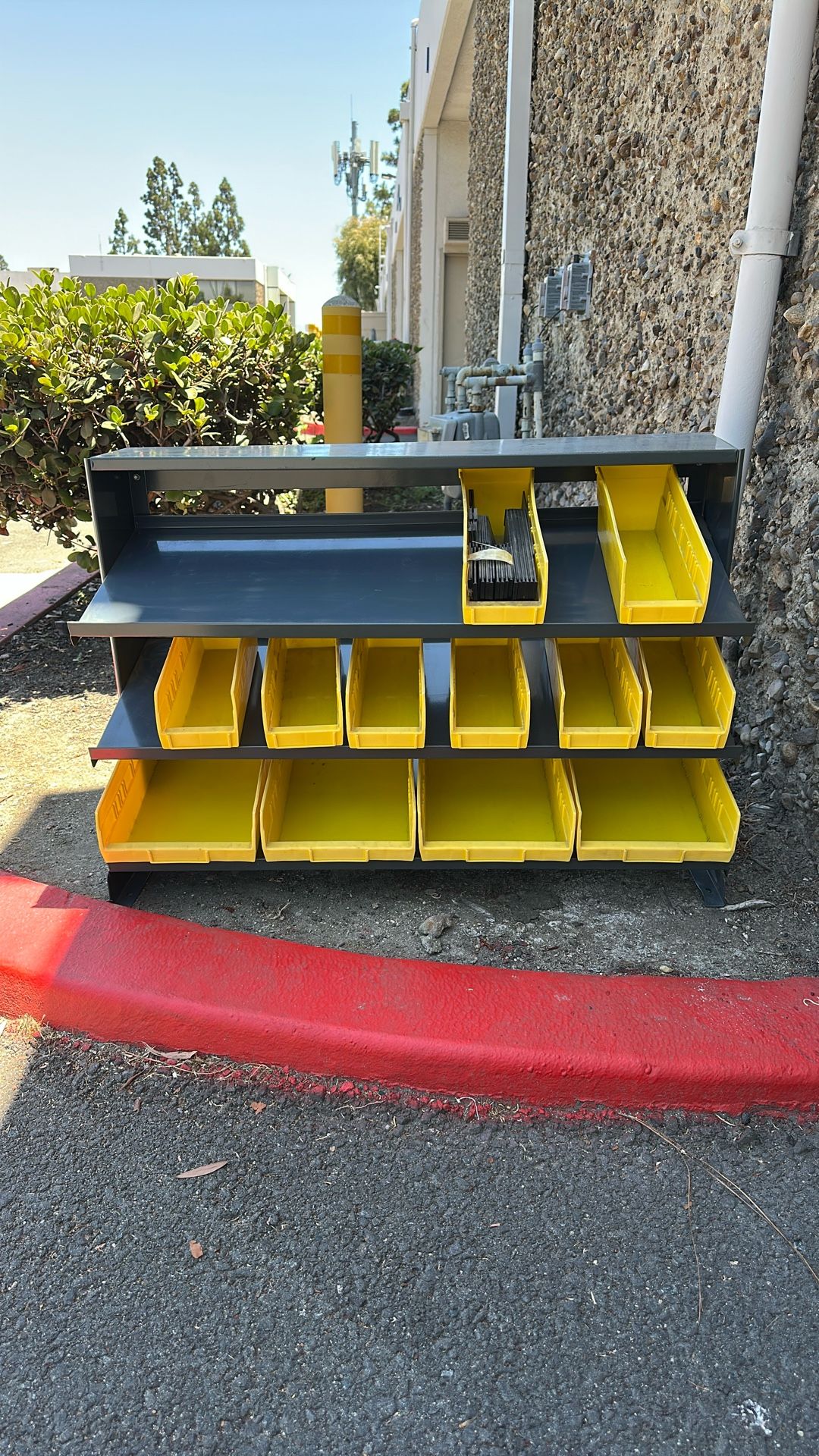 ** FREE - Metal Shelves & Plastic Bins **