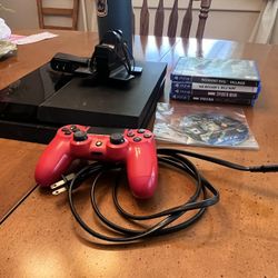 PS4 with Controller and Games