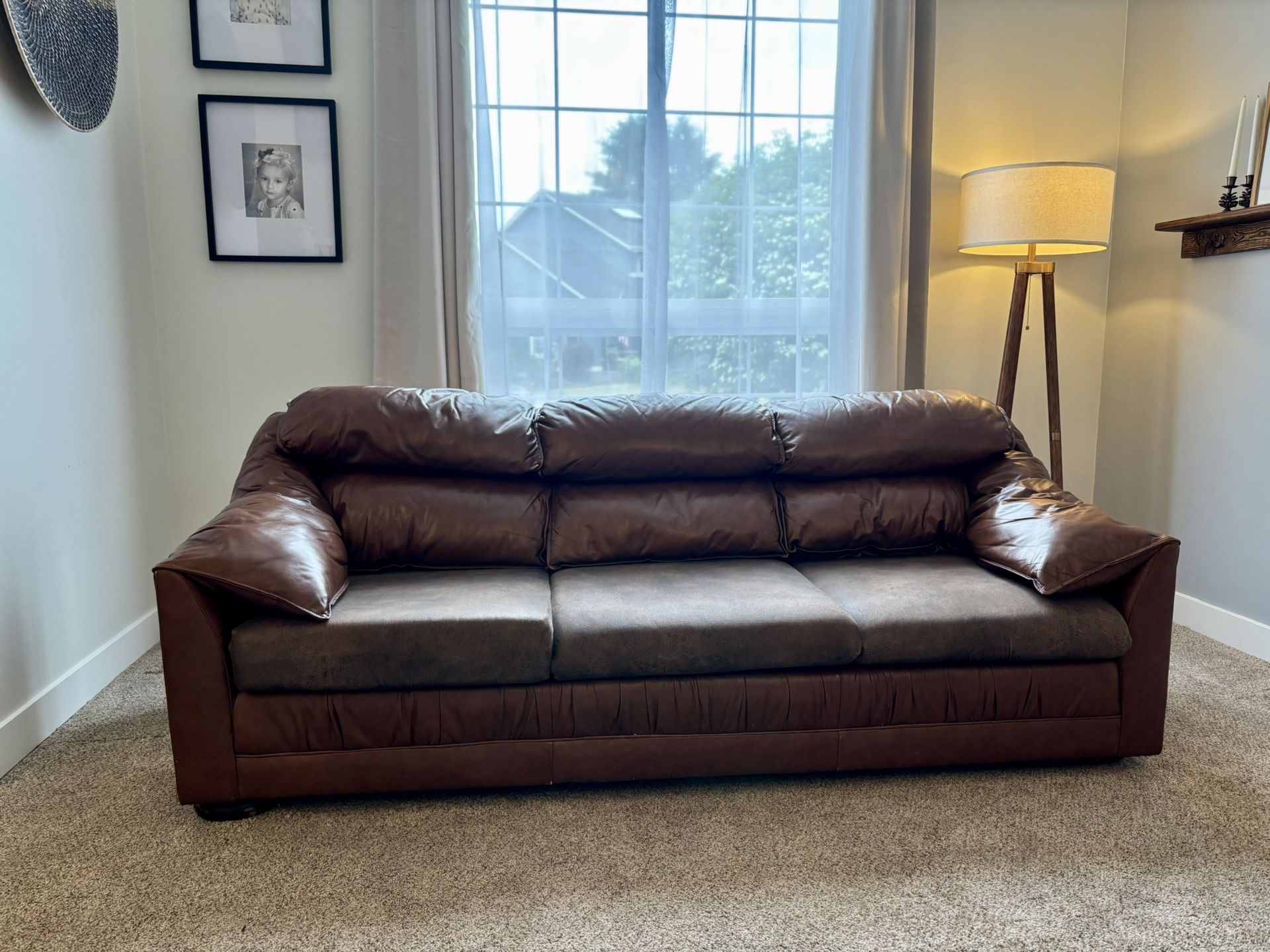 Brown Leather Couch