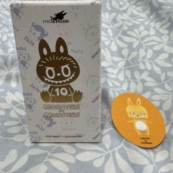 Monsters 10th anniversary Labubu Keychain - Labubu & Cowawa