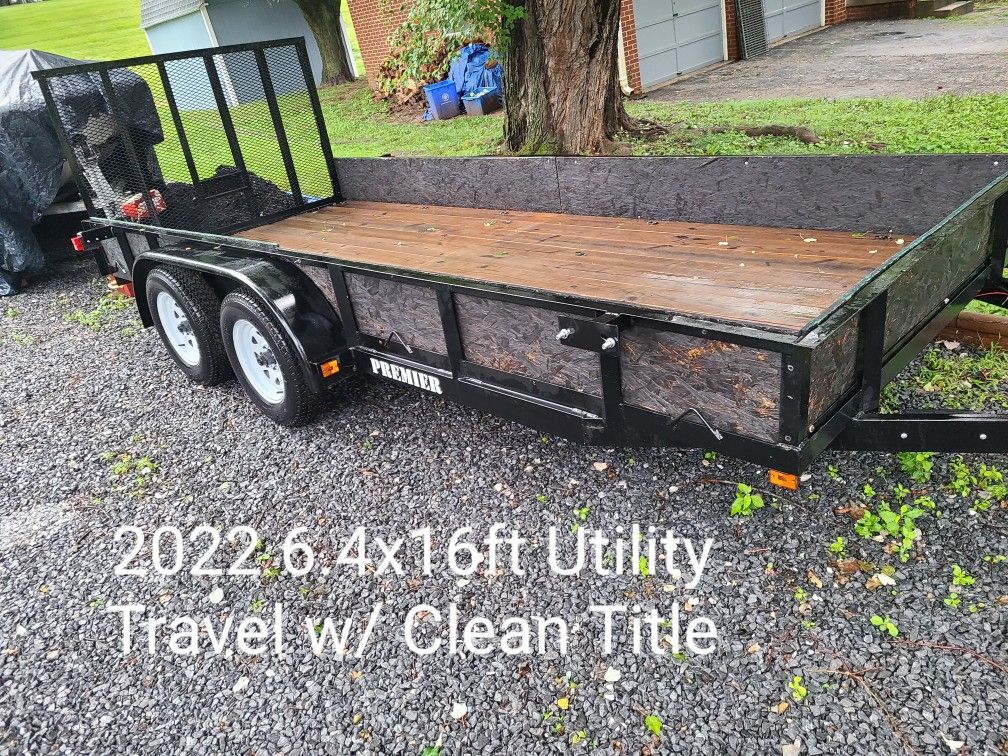 2022 6.4ft X 16ft Utility Trailer