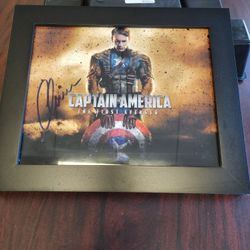 Captain AMERICA the First AVENGER Autographed Frame