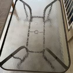 Backyard   Glass Table Only, H27.5 X W36.5 X L56