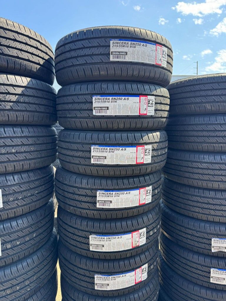 215/55/16 Falken SN250 set of 4 new tires/ set de llantas nuevas