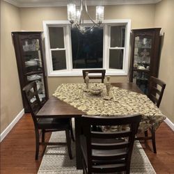 Dining Table and 2 China Cabinets
