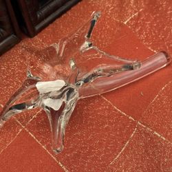 Star Lily  Shaped Clear, Art Glass