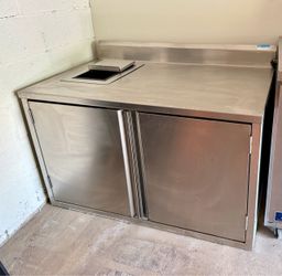 Commercial grade stainless steel prep table/cabinet/storage for restaurant/bakery etc..