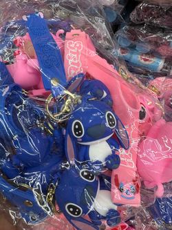 Stitch Silicone Keychain with Lanyard