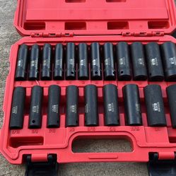 21 Pcs Deep Socket 3/8Inch Driver Brand New 