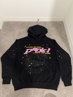 Sp5der P*NK Hoodie Black V2
