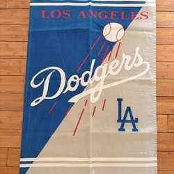 Vintage LA Dodgers Banner / Wall Hanging