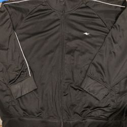 Vtg 90s/Y2K Athletic Works Men’s Big/Tall Black/White Zip Front Track Suit Jacket 3XL