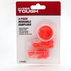 Hyper Tough Noise Canceling Reusable Ear Plugs