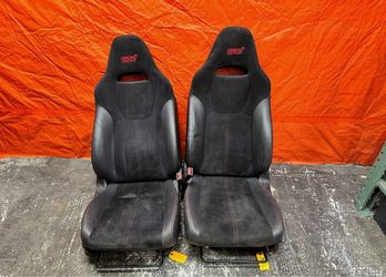 08-14 SUBARU IMPREZA WRX STI FRONT SEATS PAIR DRIVER PASSENGER OEM #74