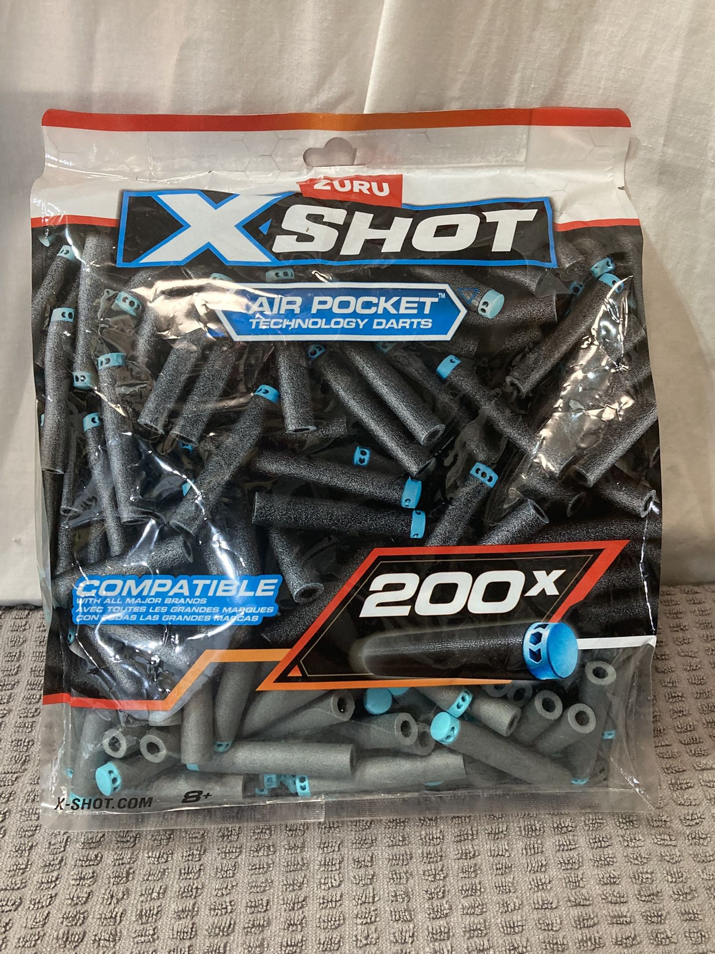 New Factory Sealed ZURU XSHOT AIR POCKET TECHNOLOGY BULLETS/DARTS, NERF COMPATIBLE, 200 Count