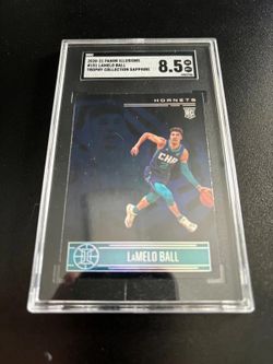 LaMelo Ball 2020-21 Panini Illusions Trophy Collection Sapphire #151 RC SGC 8.5