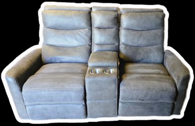 Living Spaces Malia Power Reclining Loveseat w/ Console & USB