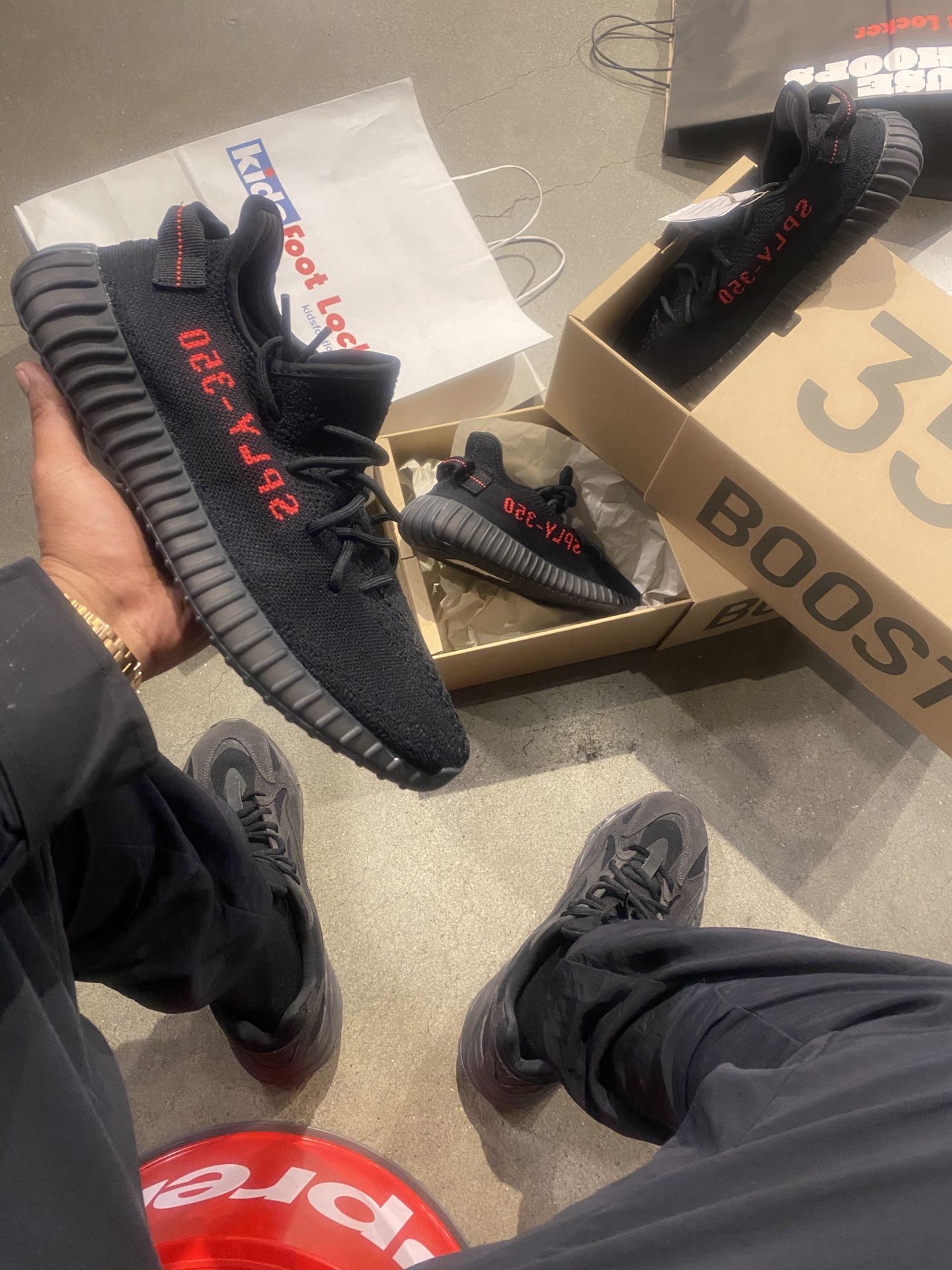 Black Red Yeezy 350